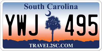 SC license plate YWJ495