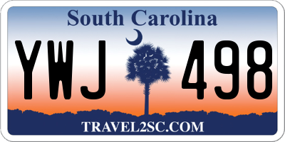 SC license plate YWJ498