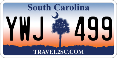 SC license plate YWJ499