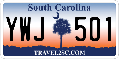 SC license plate YWJ501