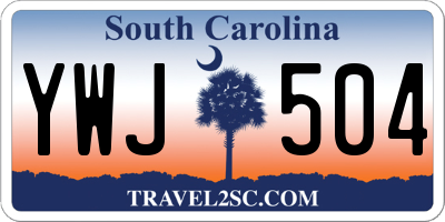 SC license plate YWJ504