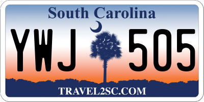 SC license plate YWJ505