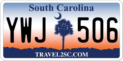 SC license plate YWJ506