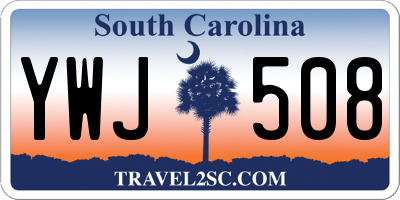 SC license plate YWJ508