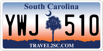 SC license plate YWJ510