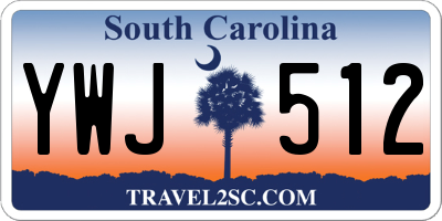 SC license plate YWJ512