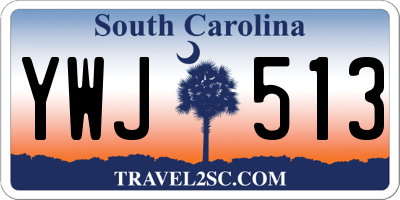 SC license plate YWJ513