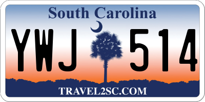SC license plate YWJ514