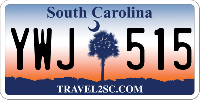 SC license plate YWJ515