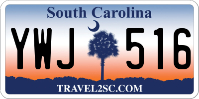 SC license plate YWJ516