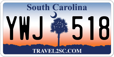 SC license plate YWJ518