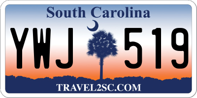 SC license plate YWJ519