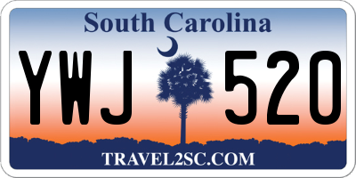 SC license plate YWJ520