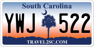 SC license plate YWJ522