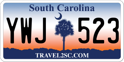 SC license plate YWJ523