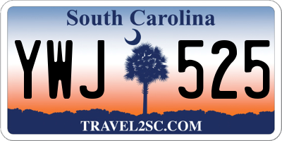 SC license plate YWJ525