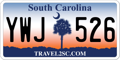 SC license plate YWJ526