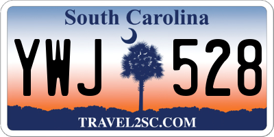 SC license plate YWJ528
