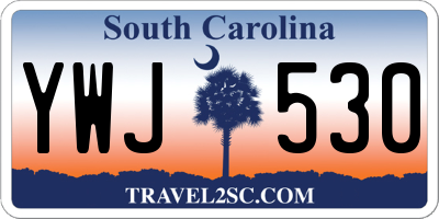 SC license plate YWJ530