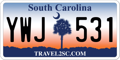 SC license plate YWJ531