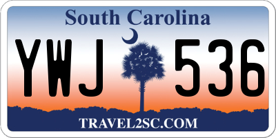 SC license plate YWJ536