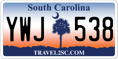SC license plate YWJ538