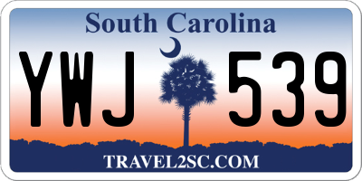 SC license plate YWJ539