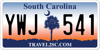 SC license plate YWJ541