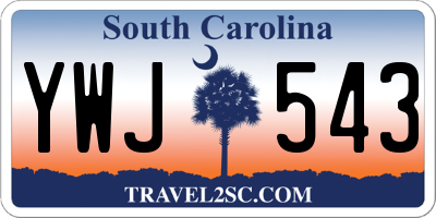 SC license plate YWJ543