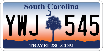 SC license plate YWJ545
