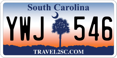 SC license plate YWJ546