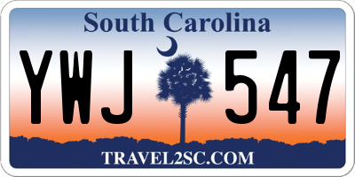SC license plate YWJ547