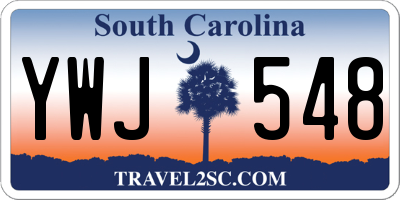 SC license plate YWJ548