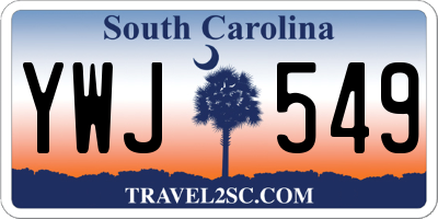 SC license plate YWJ549