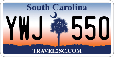 SC license plate YWJ550