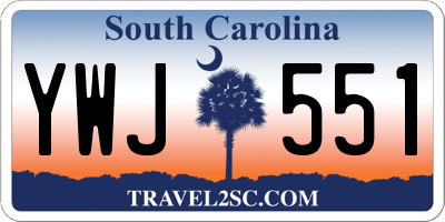 SC license plate YWJ551