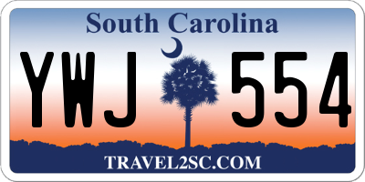 SC license plate YWJ554