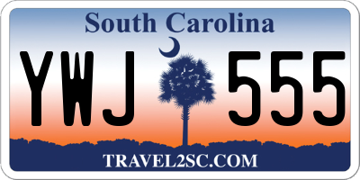 SC license plate YWJ555