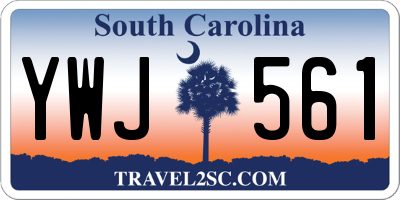 SC license plate YWJ561