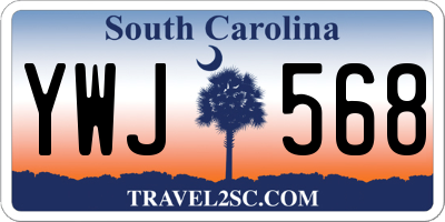 SC license plate YWJ568