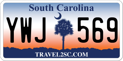 SC license plate YWJ569