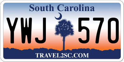 SC license plate YWJ570