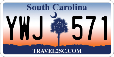 SC license plate YWJ571