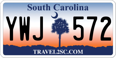 SC license plate YWJ572