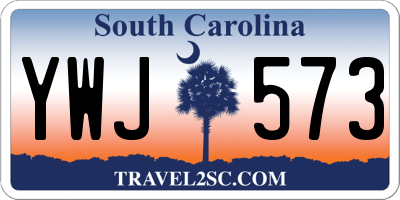 SC license plate YWJ573