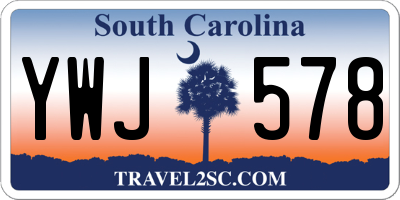 SC license plate YWJ578