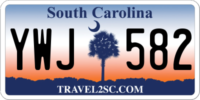 SC license plate YWJ582