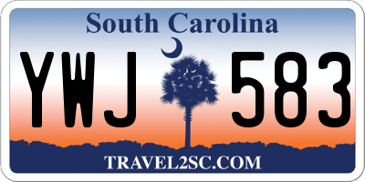 SC license plate YWJ583