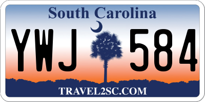 SC license plate YWJ584