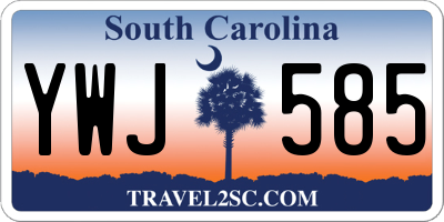 SC license plate YWJ585